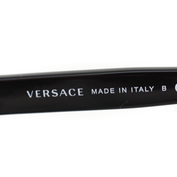 VERSACE "Greca": Black, "Meandros" & Gold Logo Sunglasses (mq) - Picture 8 of 10